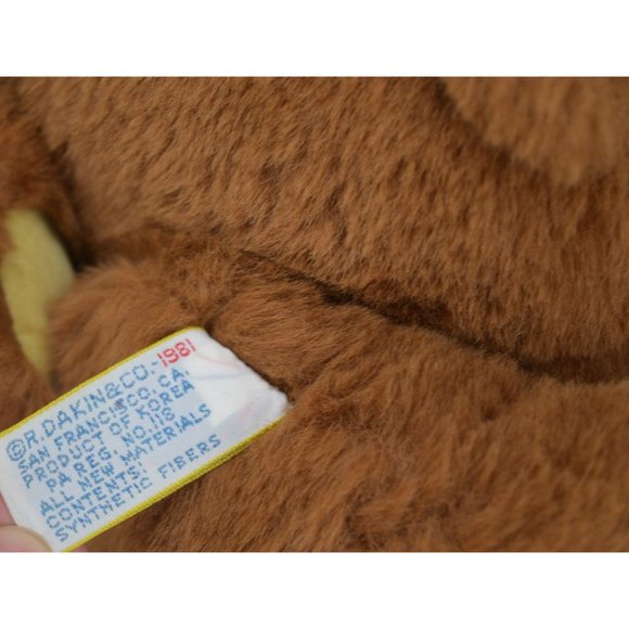 Vintage DAKIN 1981 Brown Jointed Teddy Bear Plush 13" Stuffed Animal Gift - Picture 7 of 7